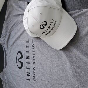 Infiniti Gray T-shirt And Baseball Cap